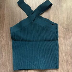 Babaton Teal Ribbed Top